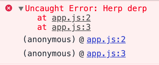 anonymous function stack trace